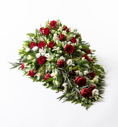 Båredekorasjon i rødt og hvitt 95 cm Båredekorasjon i rødt og hvitt 95 cm